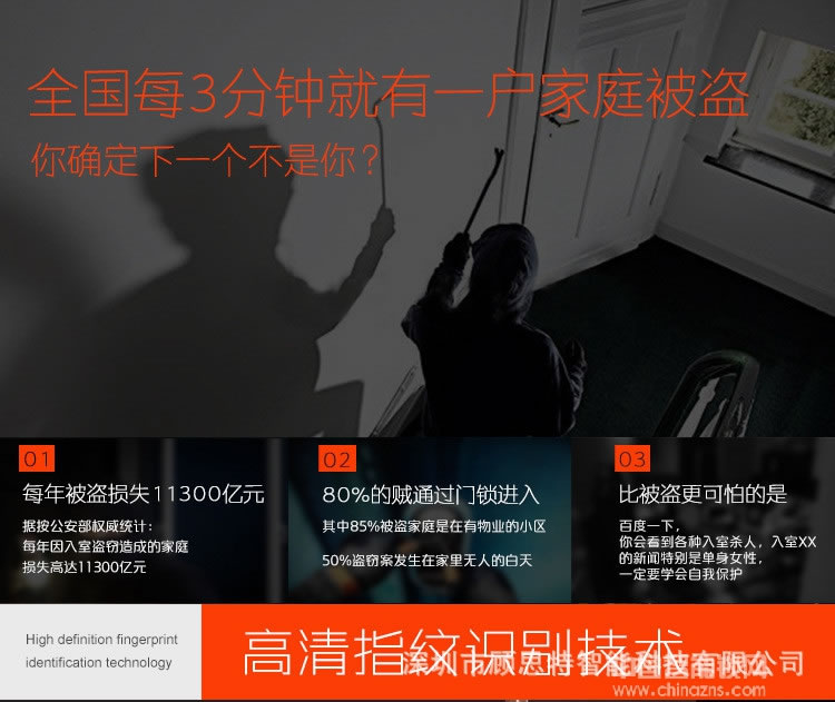 顧思特APP全自動指紋密碼鎖 家用室內門鎖