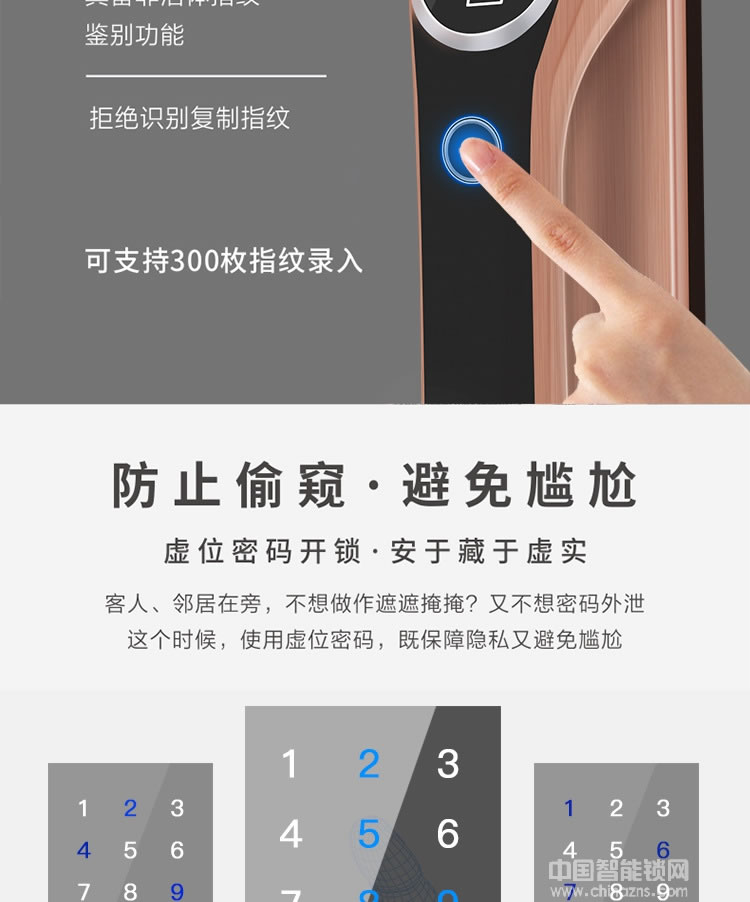 克諾雷智能鎖 鋅合金全自動指紋鎖 半導(dǎo)體指紋密碼鎖