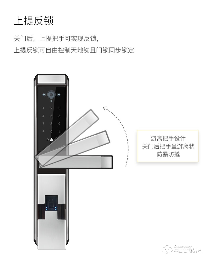 九萬里指紋鎖W500智能門鎖 wifi可視遠程密碼鎖家用防盜門鎖電子鎖