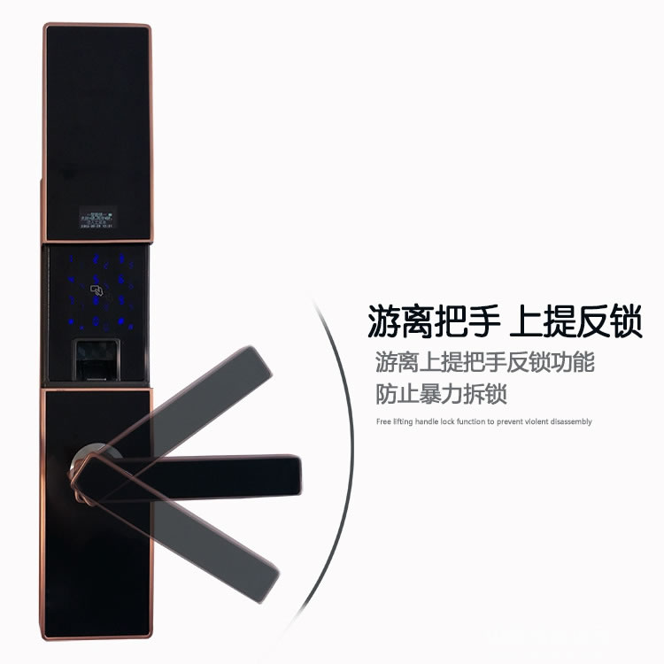 黑將軍指紋鎖 APP遠程控制智能鎖 半導體防盜指紋密碼鎖