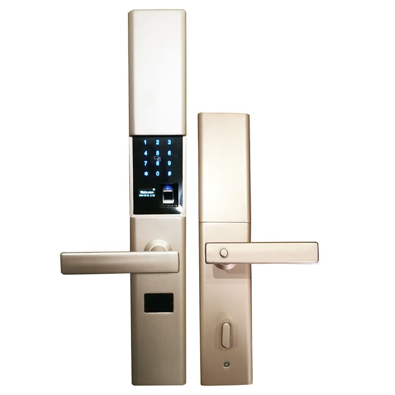 黑將軍指紋鎖 防貓眼設計家庭大門鎖 APP滑蓋半導體指紋鎖