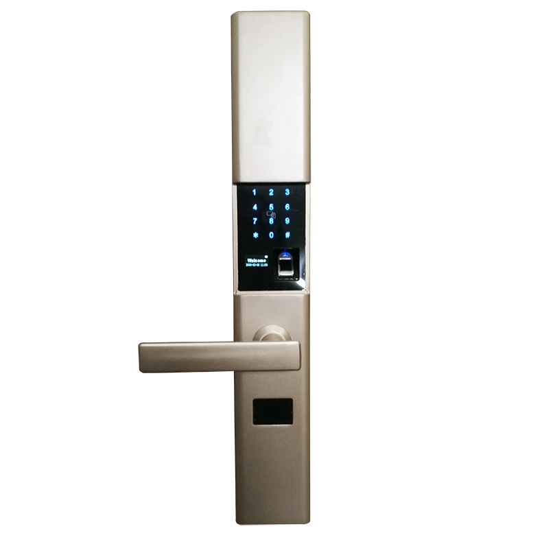 黑將軍指紋鎖 防貓眼設計家庭大門鎖 APP滑蓋半導體指紋鎖