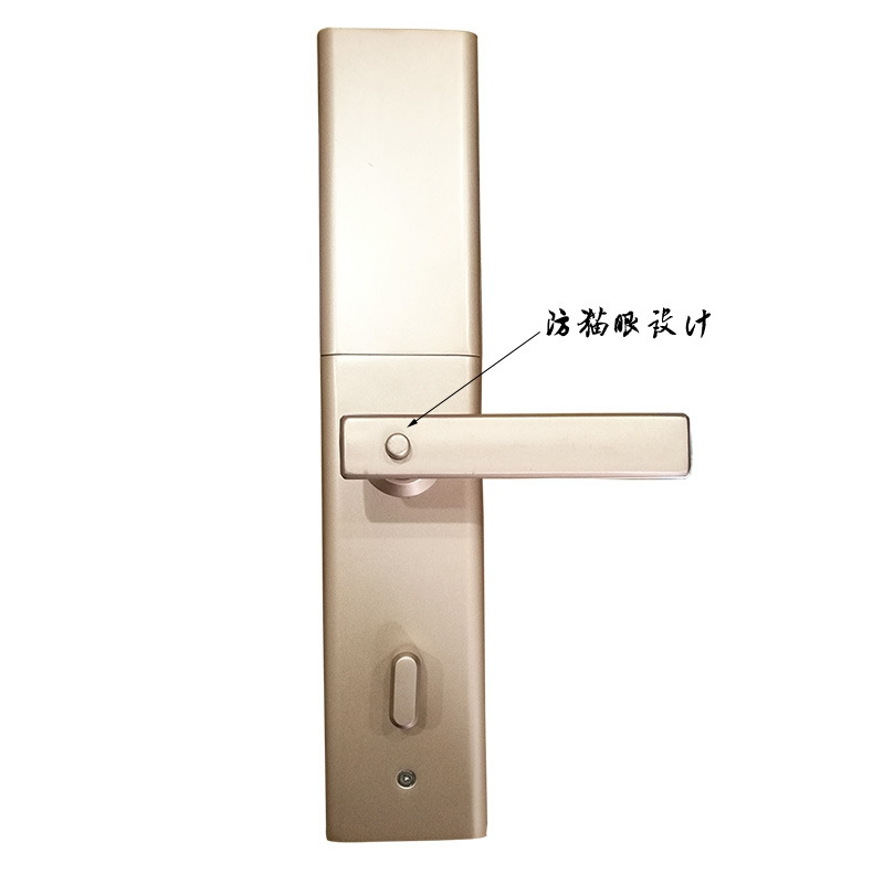 黑將軍指紋鎖 防貓眼設計家庭大門鎖 APP滑蓋半導體指紋鎖