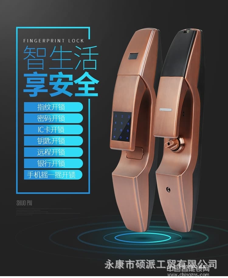 碩派半導體指紋鎖 家用防盜智能鎖