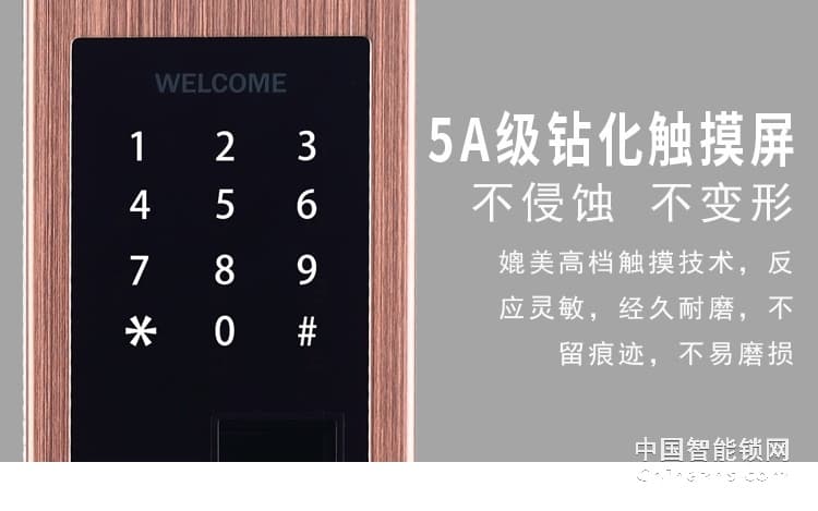 愛爾家智能鎖T805 不銹鋼靜音指紋鎖