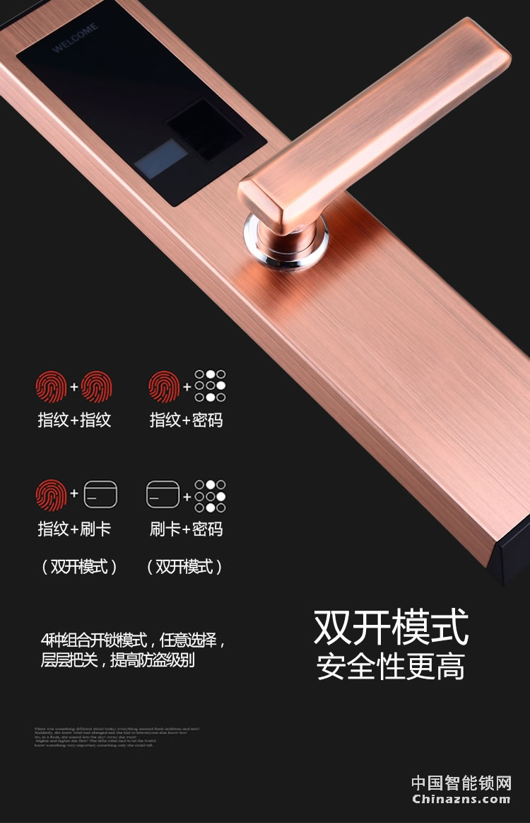 愛爾家智能鎖T805 不銹鋼靜音指紋鎖