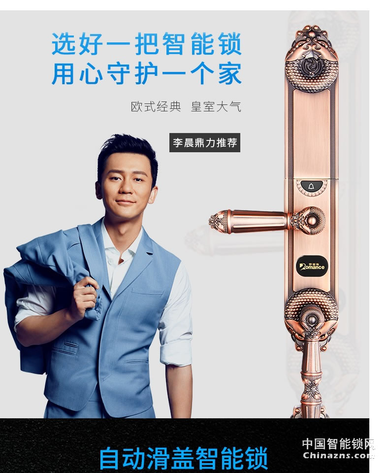 羅曼斯全自動(dòng)智能鎖DD2 家用防盜門(mén)指紋鎖密碼電子入戶(hù)門(mén)鎖