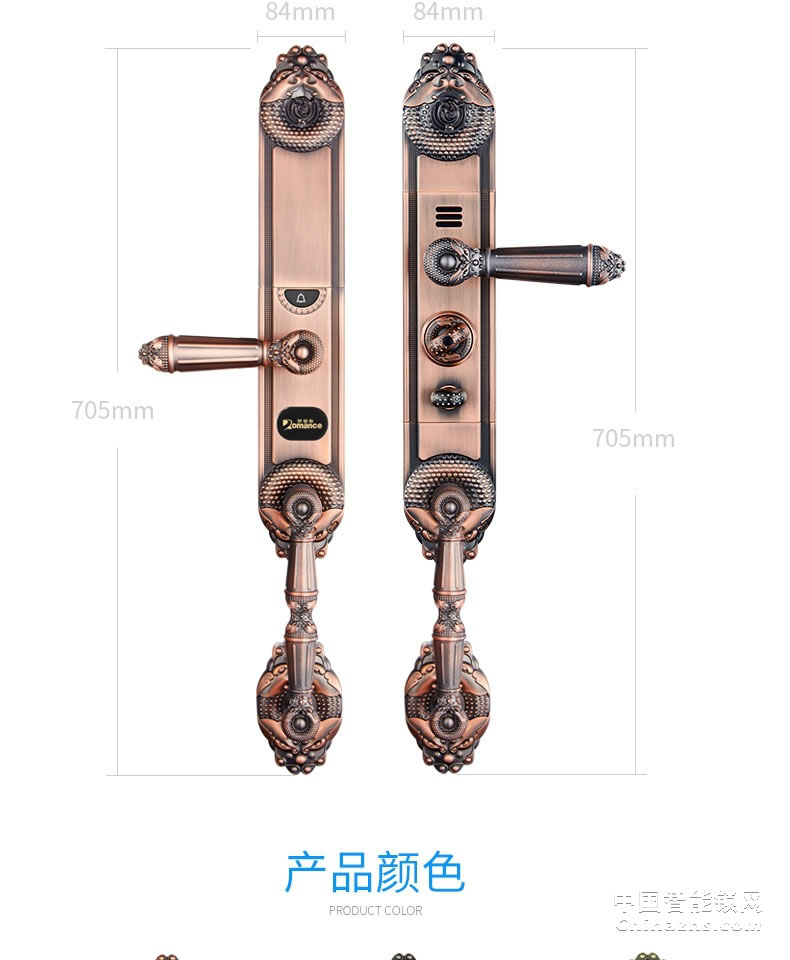 羅曼斯全自動(dòng)智能鎖DD2 家用防盜門(mén)指紋鎖密碼電子入戶(hù)門(mén)鎖