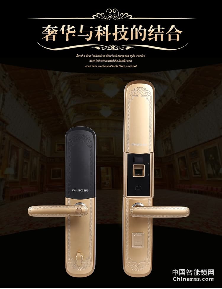 榮事達(dá)品冠歐式指紋鎖小智12 別墅自動(dòng)滑蓋門鎖