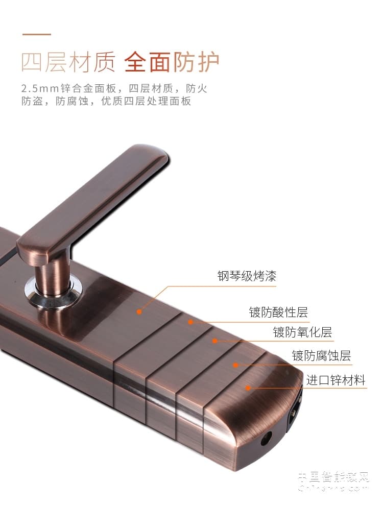 榮事達(dá)品冠智能鎖小智9 家用防盜門密碼鎖