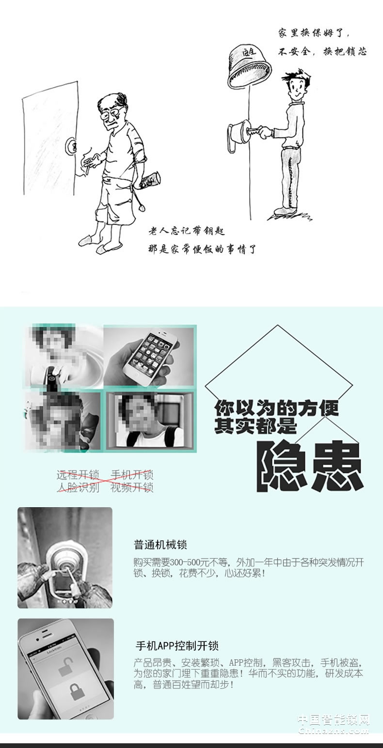 耐特不銹鋼智能鎖 和諧3號 防盜電子鎖