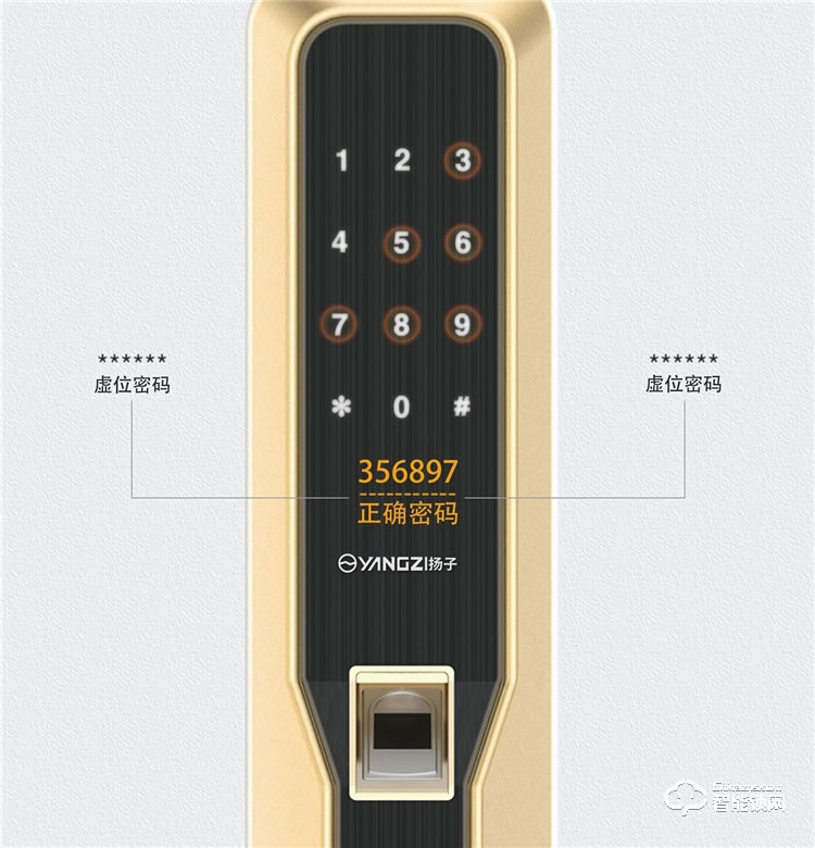 揚子智能鎖 S9家用直板半自動智能鎖