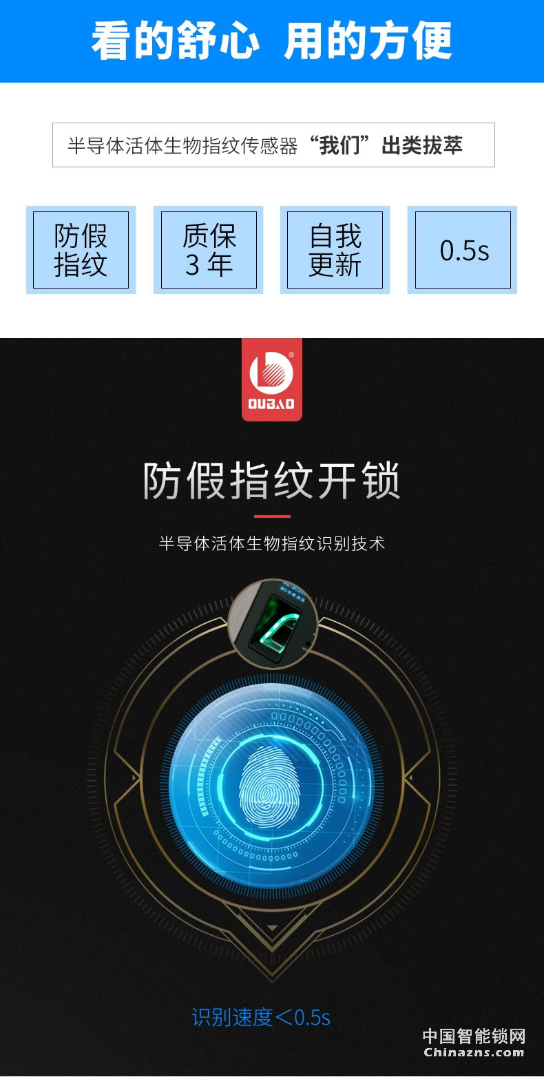 甌寶智能電子鎖 家用防盜門鎖 現(xiàn)代大門鎖
