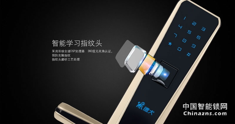德犬簡(jiǎn)歐指紋密碼鎖DL0003 家用辦公室防盜門木門指紋鎖