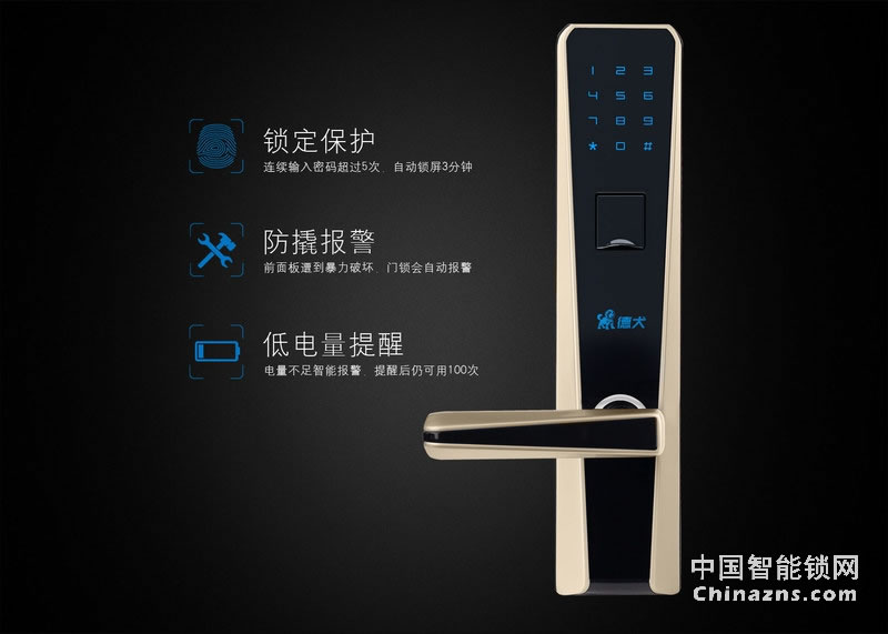 德犬簡(jiǎn)歐指紋密碼鎖DL0003 家用辦公室防盜門木門指紋鎖