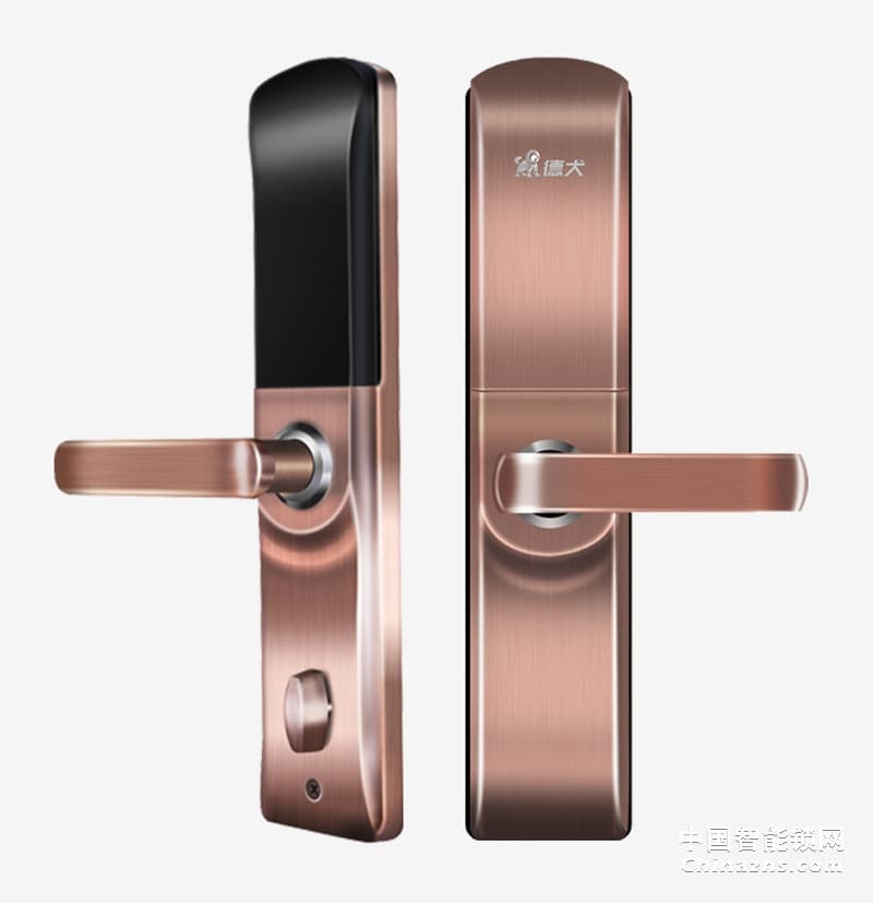 德犬H2自動滑蓋指紋密碼鎖 家用防盜門鎖智能電子門鎖磁卡鎖