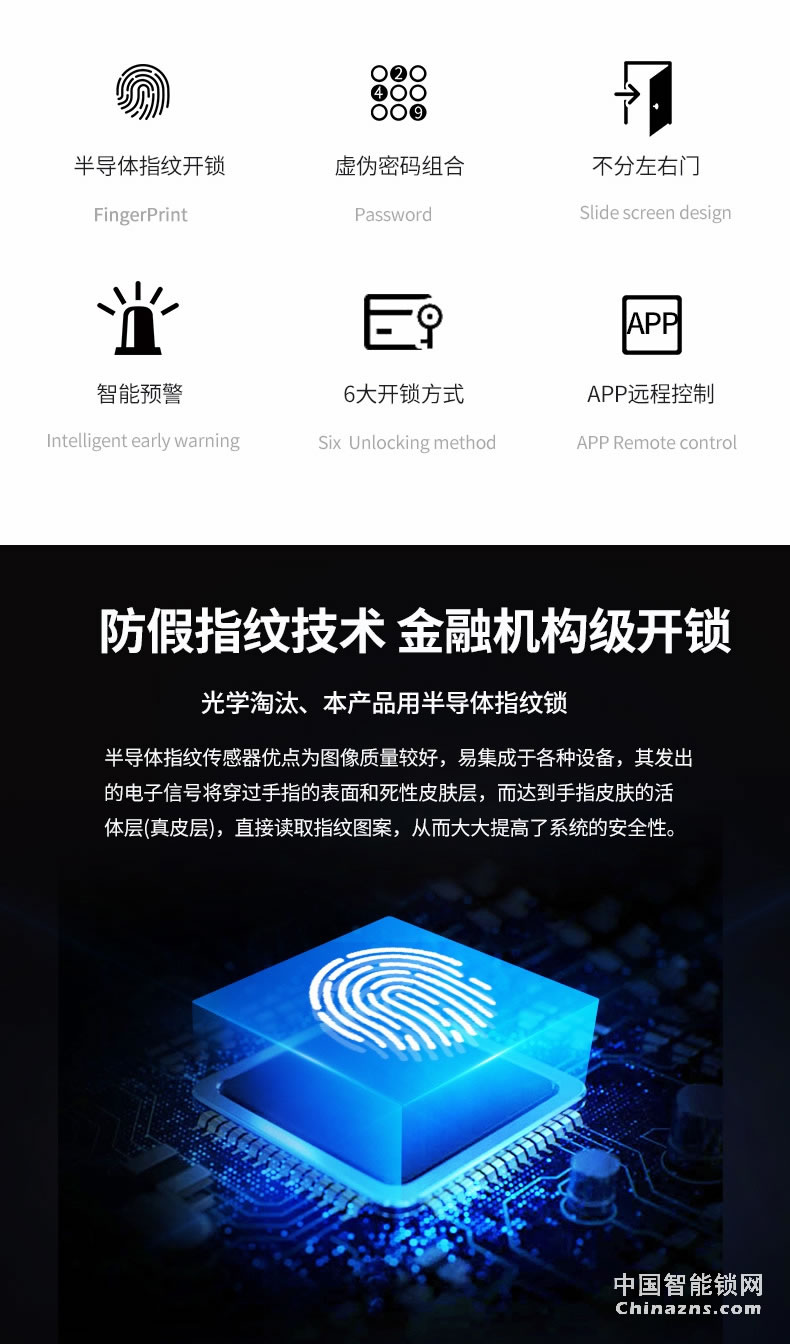 櫻花D8滑蓋指紋鎖 家用防盜門鎖感應卡電子手機app遠程房門智能鎖