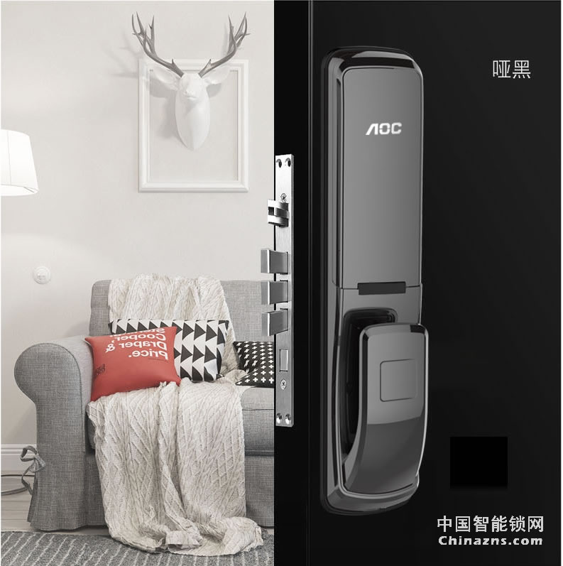 AOC全自動(dòng)開(kāi)門電子門鎖 智能鎖磁卡鎖 自動(dòng)滑蓋