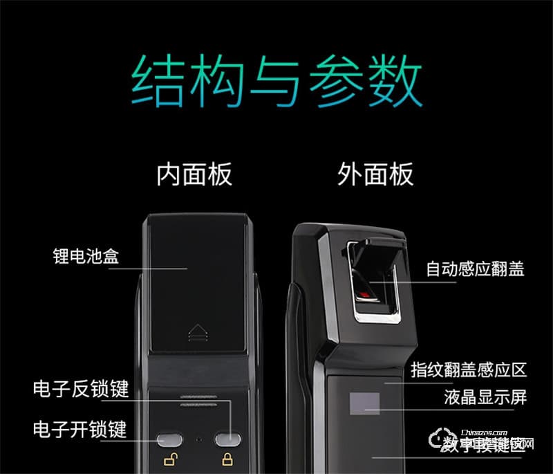 科萊寶全自動指紋鎖防盜門鎖智能鎖 家用密碼鎖電子門鎖