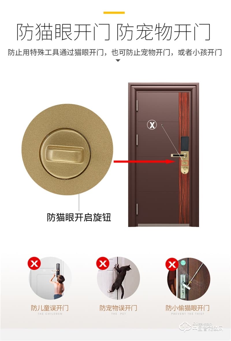 科萊寶辦公室遙控器鎖 防貓眼指紋鎖 