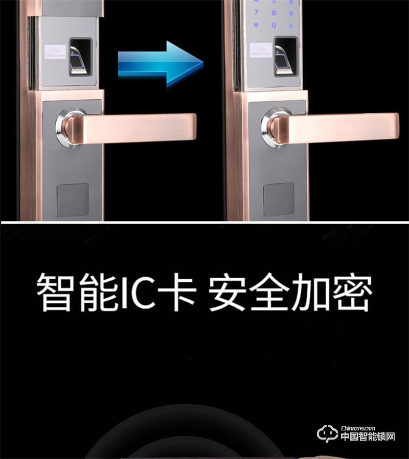 科萊寶感應觸摸電動滑蓋家用電子門鎖 防盜門密碼鎖 