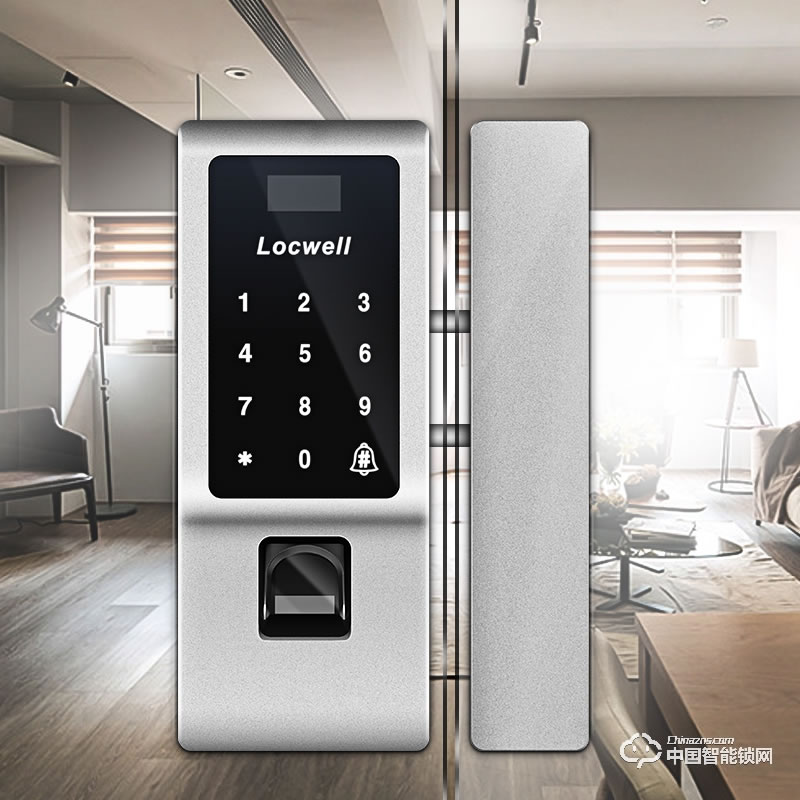 佳悅鑫全合金一體式指紋鎖 密碼智能門鎖 玻璃門鎖