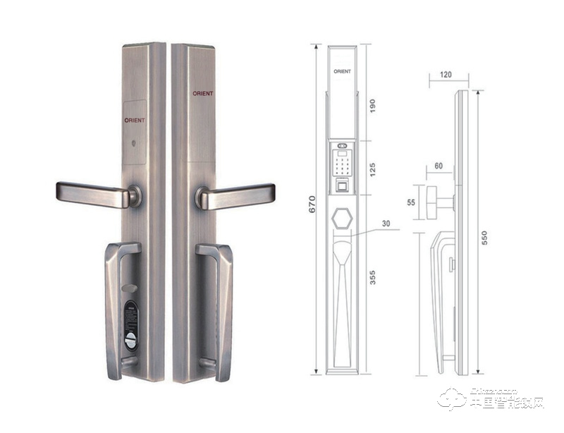 奧聯(lián)智能鎖 滑蓋指紋密碼鎖 家用防盜門智能鎖