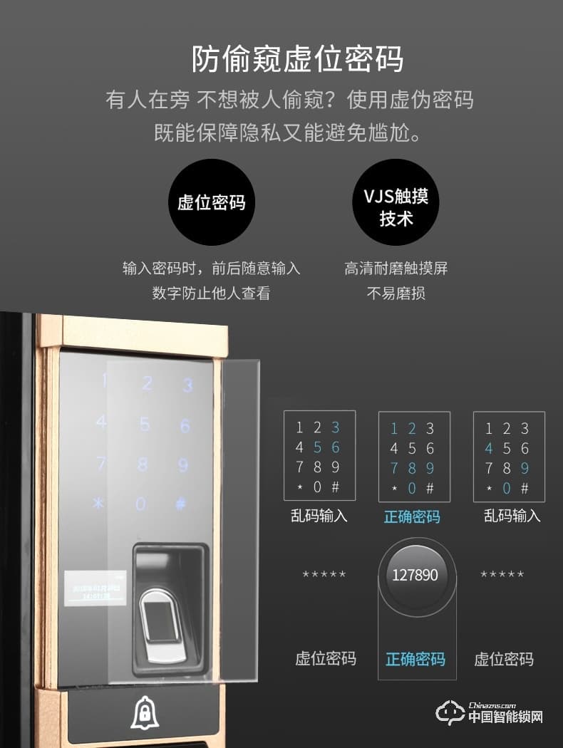 安享指紋鎖 全自動指紋鎖 小滑蓋智能電子密碼鎖