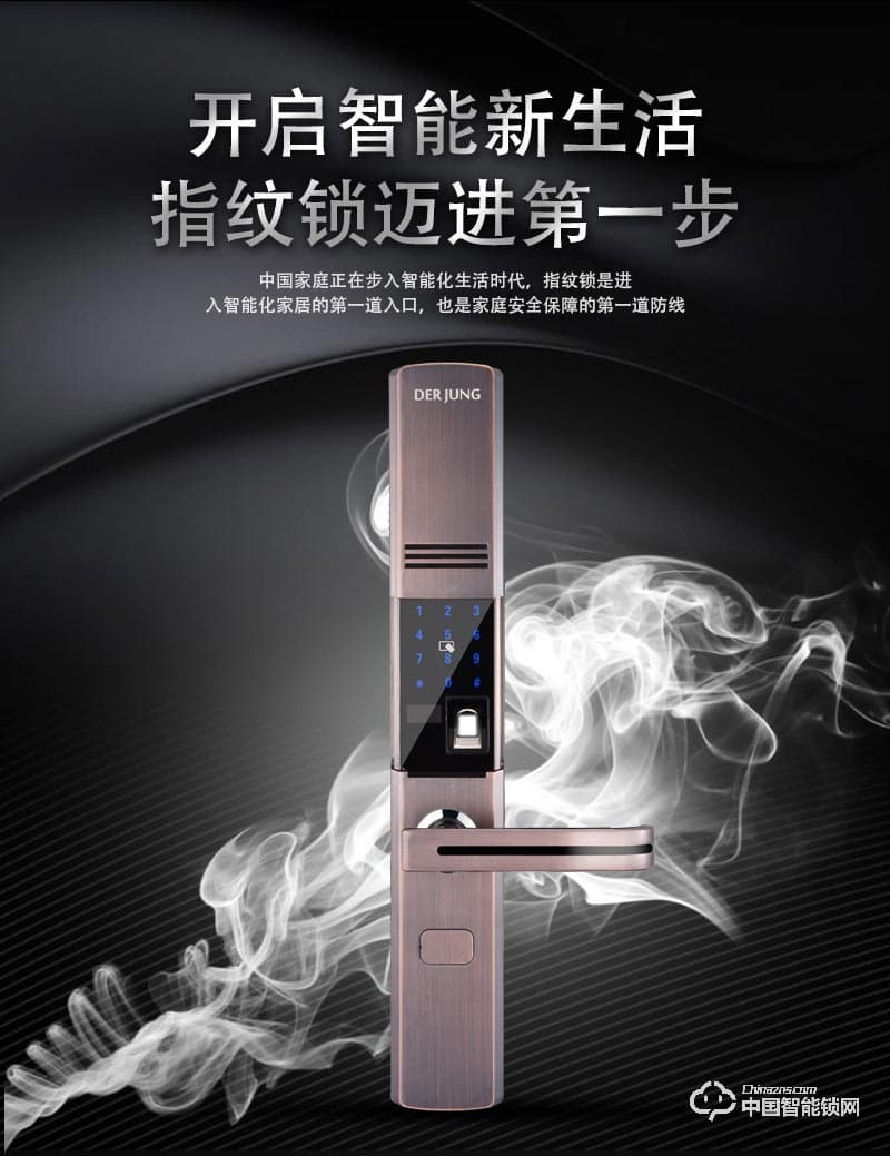 典匠智能鎖 D6072安防滑蓋智能門鎖指紋鎖