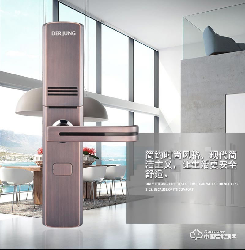 典匠智能鎖 D6072安防滑蓋智能門鎖指紋鎖