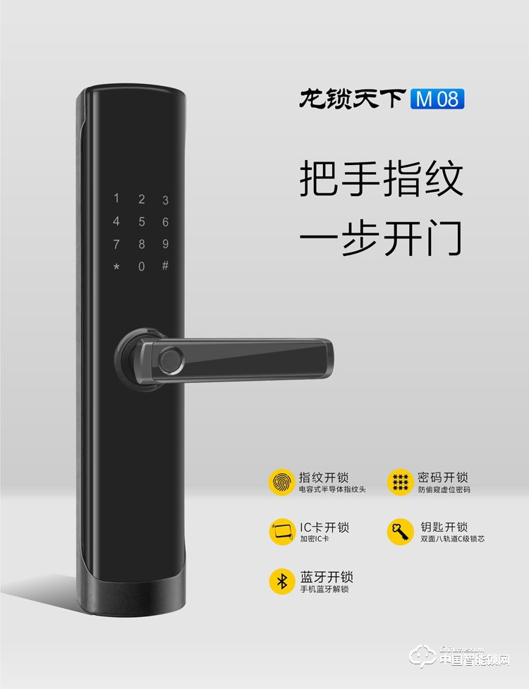 龍鎖天下智能鎖 智能鎖 指紋鎖 密碼鎖 防盜門鎖M08