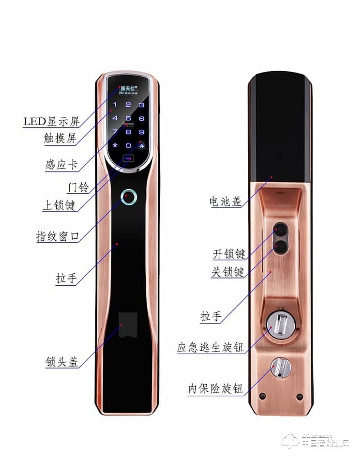 摩天仕智能鎖 全自動智能指紋鎖 家用防盜電子密碼鎖S3