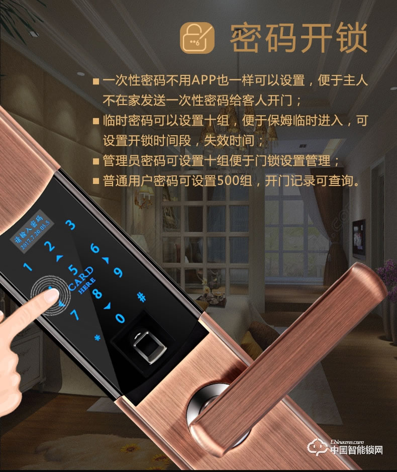 視佳指紋鎖 家用防盜門鎖 防特斯拉線圈智能鎖