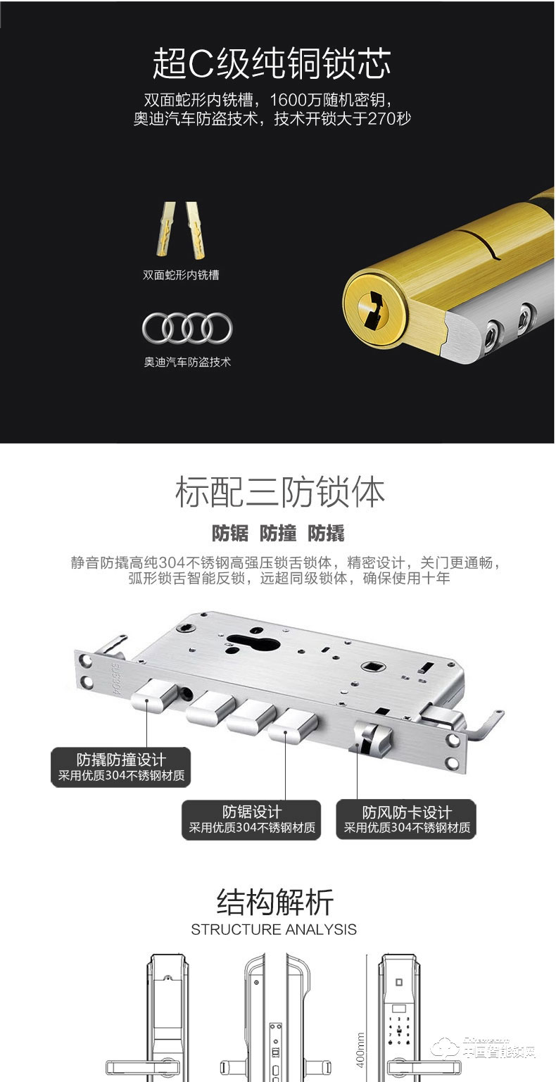 視佳指紋鎖 家用防盜門(mén)智能密碼鎖