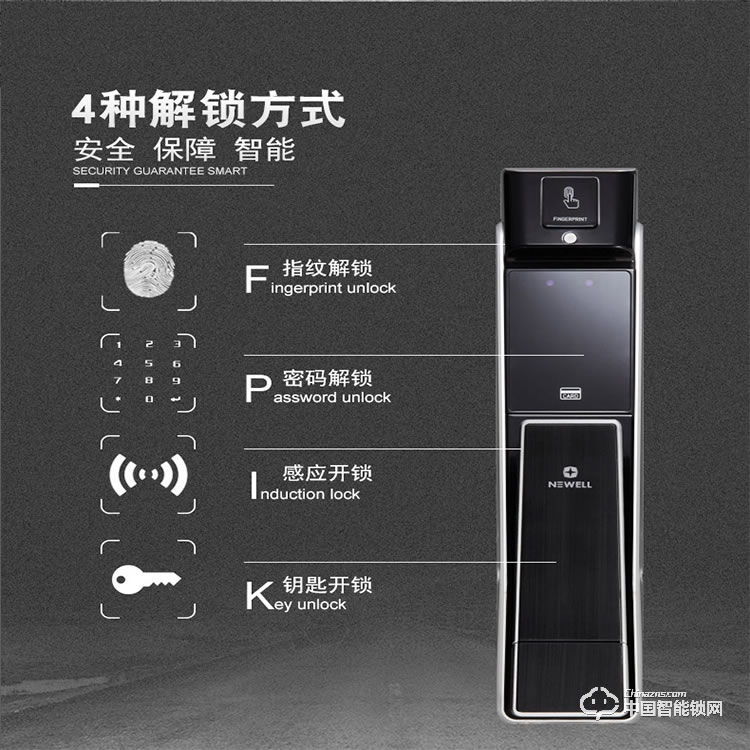 紐威爾指紋鎖 推拉式智能鎖  