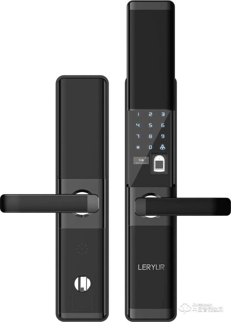 樂柚智能鎖 滑蓋指紋密碼鎖 家用防盜門智能鎖