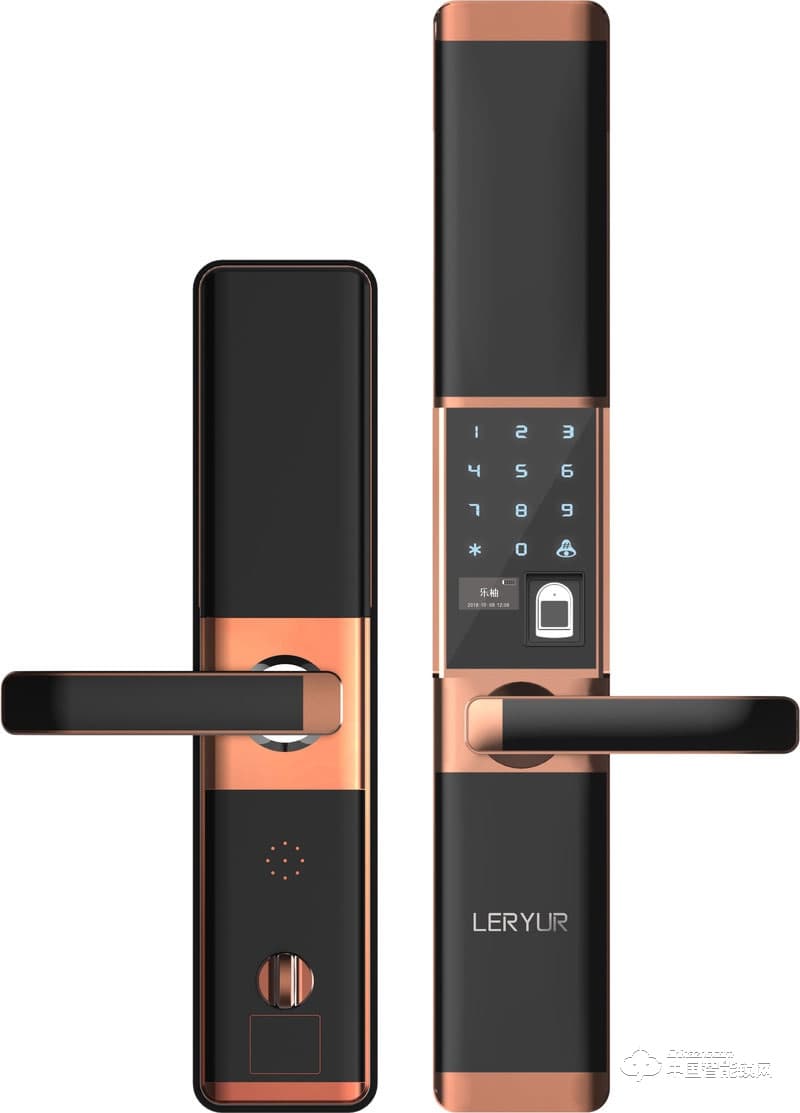 樂柚智能鎖 滑蓋指紋密碼鎖 家用防盜門智能鎖