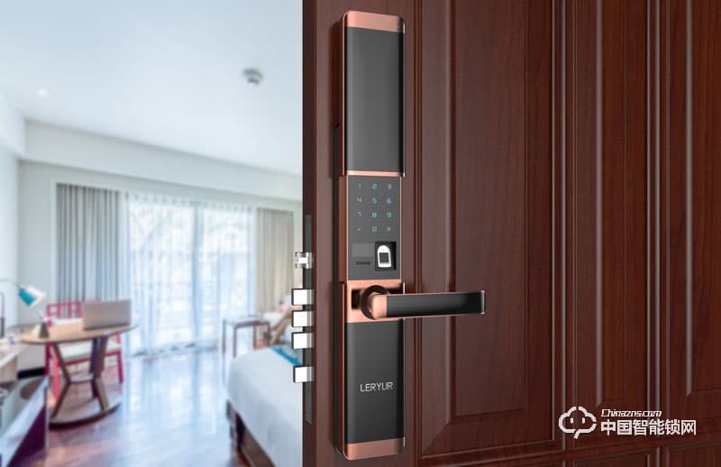 樂柚智能鎖 滑蓋指紋密碼鎖 家用防盜門智能鎖