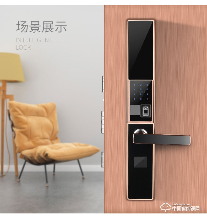 科帝倫智能鎖 半動指紋鎖-H9防盜門智能鎖