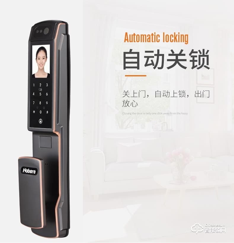 弘博匯指紋鎖 H6人臉識別自動智能鎖 