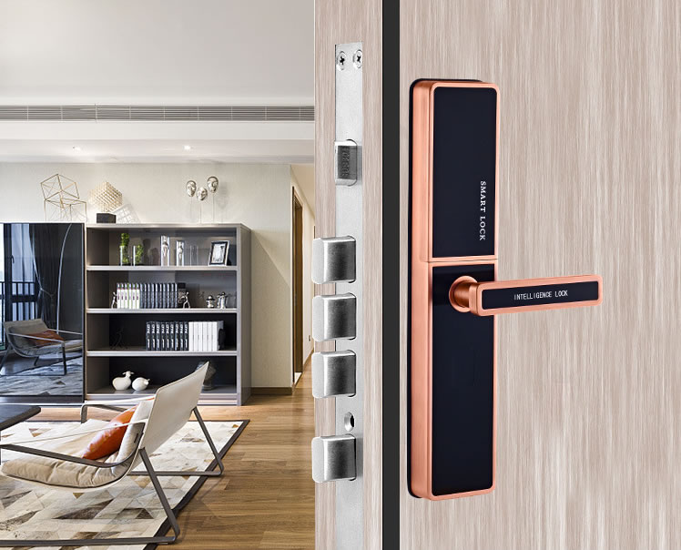 浩宇興智能鎖 滑蓋指紋鎖密碼鎖電子鎖