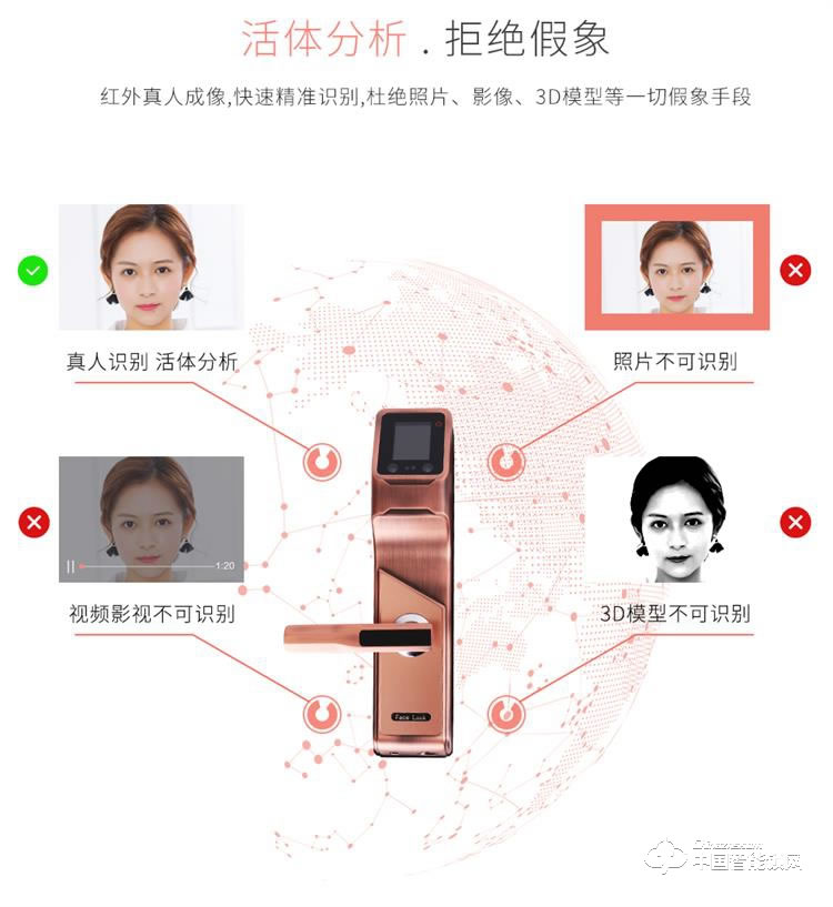浩宇興智能鎖 人臉鎖掌靜脈密碼鎖手機遠程開鎖