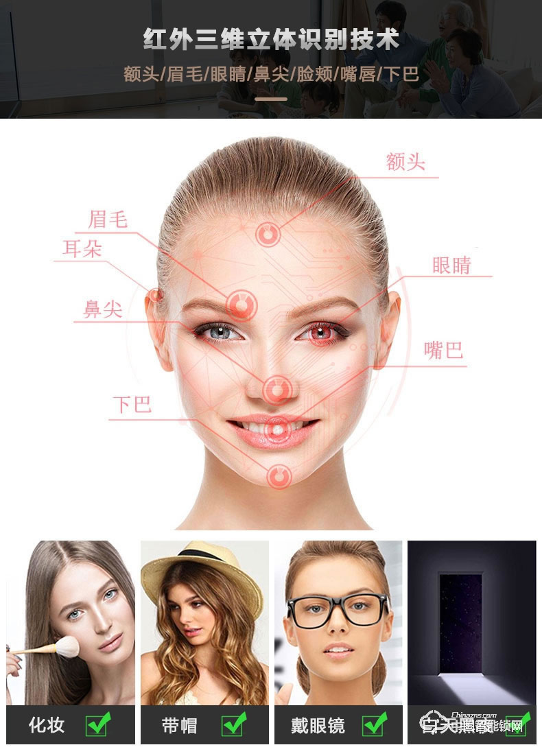 帝豐智能鎖 人臉識(shí)別智能鎖 家用電子密碼鎖