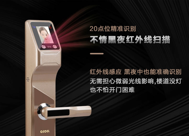 帝豐智能鎖 人臉識(shí)別智能鎖 家用電子密碼鎖