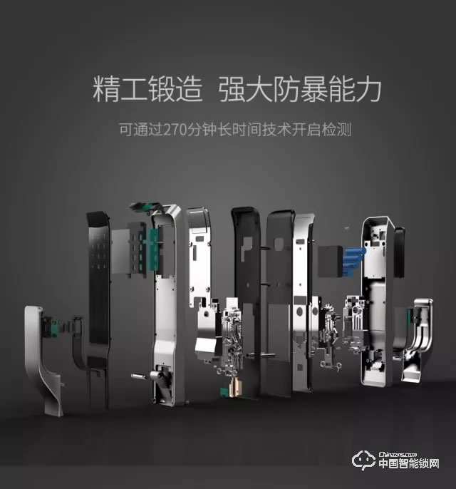 縱橫智能鎖 家用推拉式指紋鎖 防盜門智能鎖