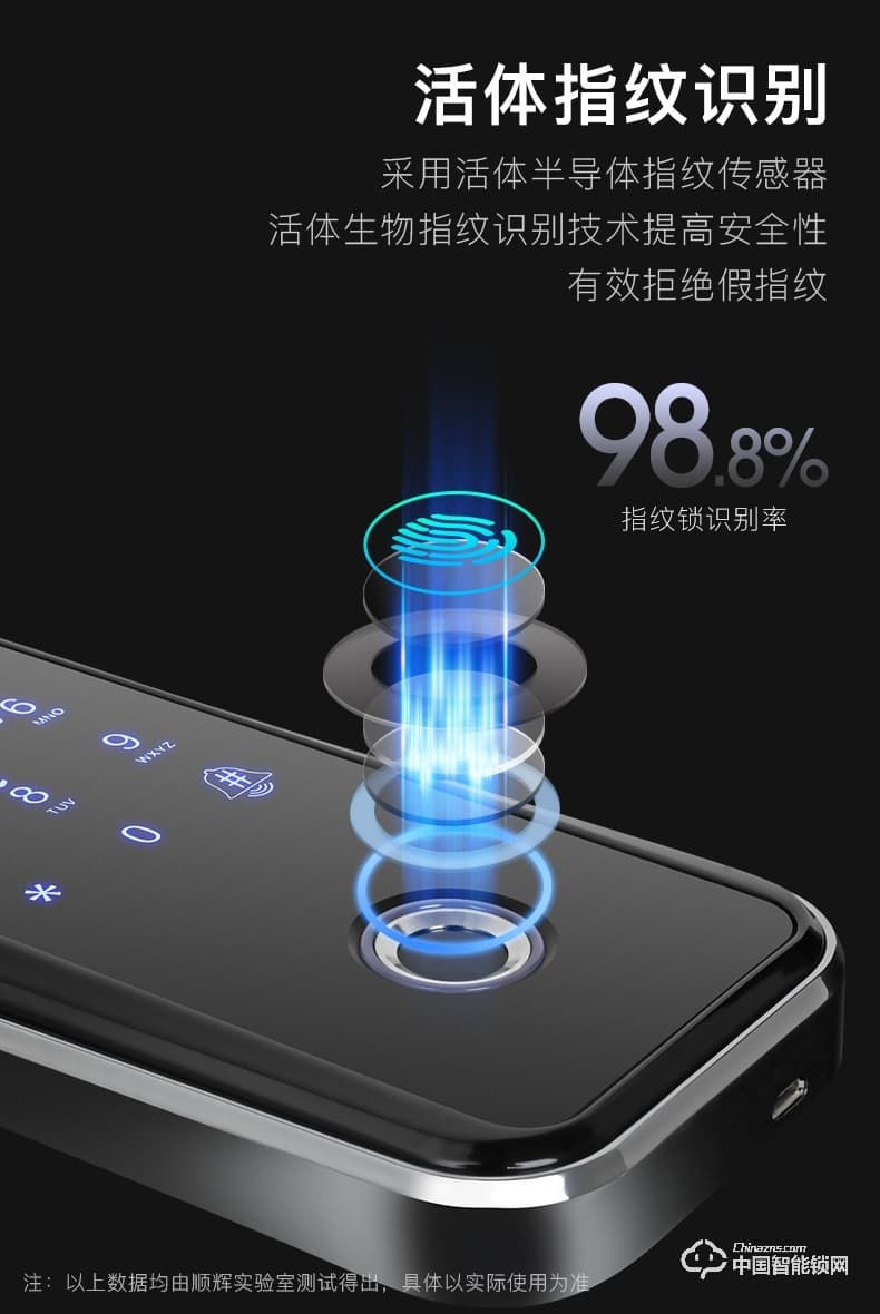 順輝智能鎖 辦公室玻璃門指紋鎖