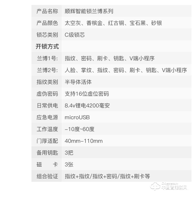 順輝智能鎖 蘭博2號人臉識別全自動智能鎖