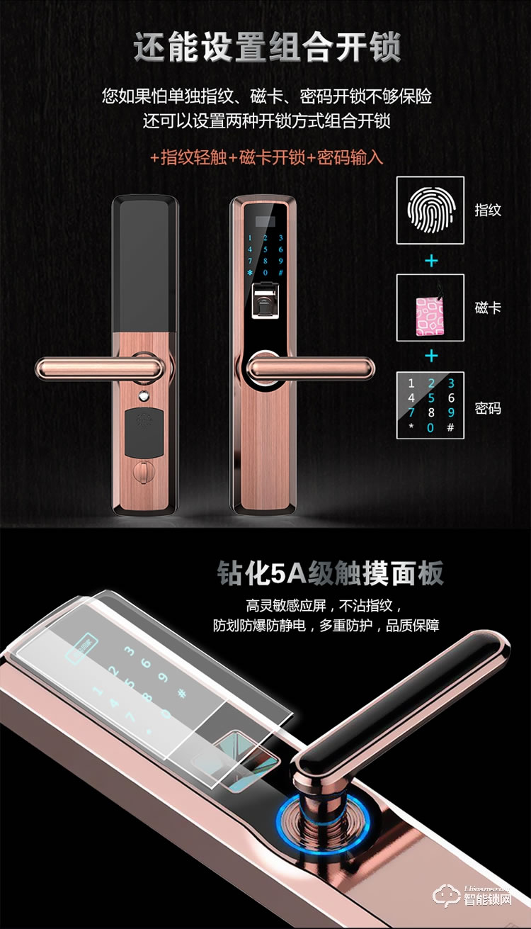 皇家金盾智能鎖 X2家用防盜門(mén)鎖電子鎖