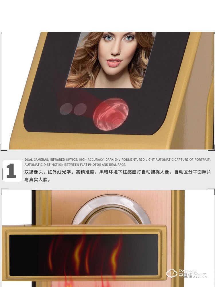 范斯洛克智能鎖 古銅色第二代人臉識別鎖