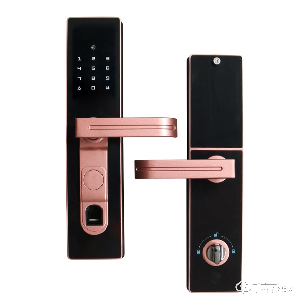 興飛智能鎖 玫瑰金指紋鎖 家用防盜門智能鎖